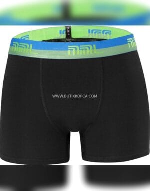 Erkek Boxer Renkli Lastik – Siyah