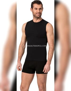 Erkek Bisiklet Yaka Body – Siyah