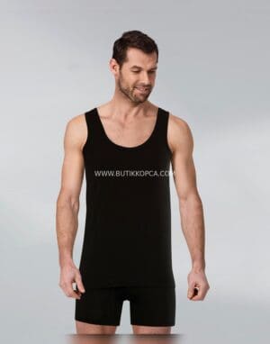Elastan Erkek Atlet-Boxer Takım – Siyah