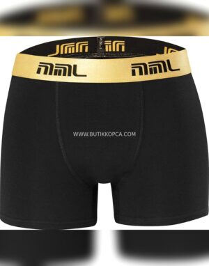 Erkek Boxer Renkli Lastik – Siyah