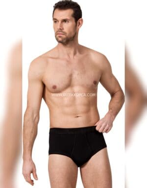 Ribana Erkek Bantlı Slip-Spor – Siyah