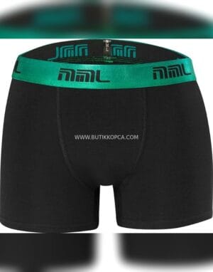 Erkek Boxer Renkli Lastik – Siyah