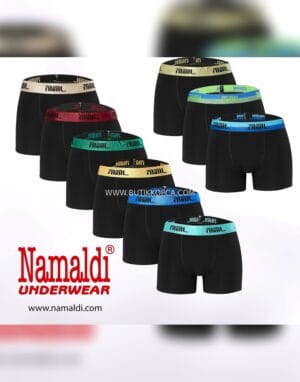 Erkek Boxer Renkli Lastik – Siyah