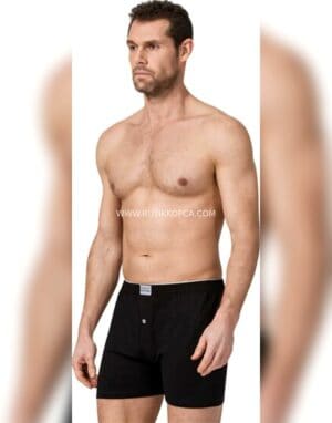 Penye Erkek Boxer Havlu Bel – Siyah