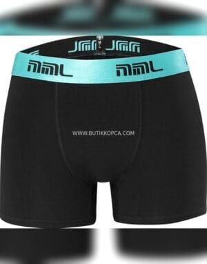 Erkek Boxer Renkli Lastik – Siyah