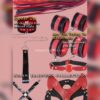 Halka ve Bağcık Detaylı Harness Aksesuarı Kırmızı