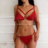 Püskül Detaylı Harness Takımı Kırmızı